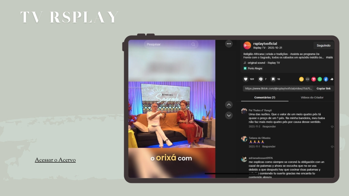 TV RSPlay — De Frente com o Sagrado